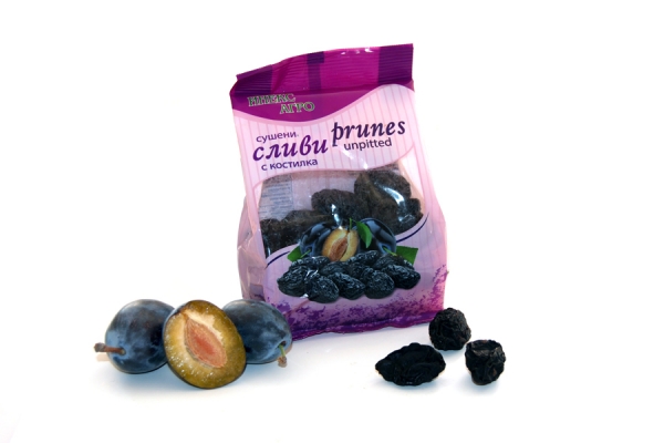 Dried plums, with pit, rehydrated